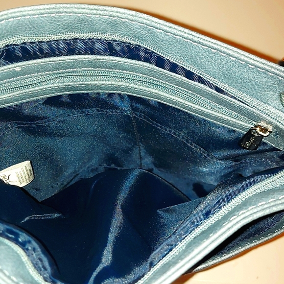 Denim Blue Faux Leather Purse - Picture 3 of 4